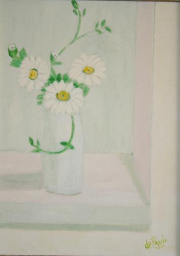 Painting-WHITE ON WHITE FLOWER STUDY