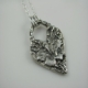 Jewelry--Precious Metal Clay-NecklacesHibiscus Heart