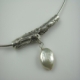 Jewelry--Precious Metal Clay-NecklacesBranch and Pearl Necklace