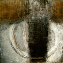 Jean Myers - Abstract Painting mixed, media, board, paper, abstract, jeane, myers, she, questioned - Abstract Painting