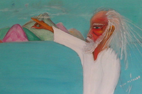Painting-Spiritual-GRANDFATHER'S LESSON