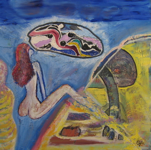 Painting-Figurative-Testing the water