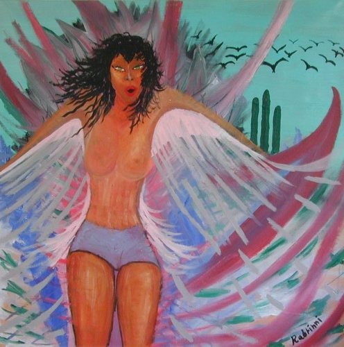 Painting-Flying girl