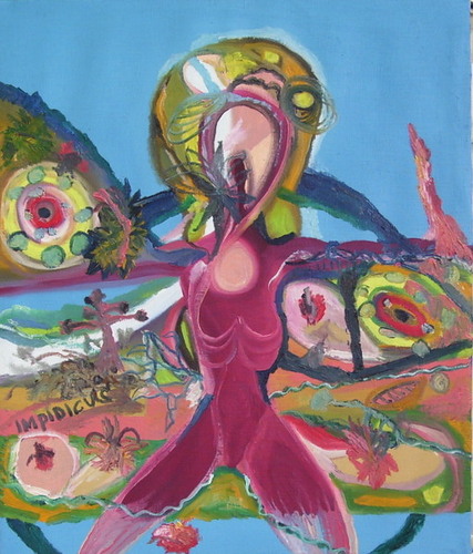 Painting-Cool girl meditating, IMPIDICUS