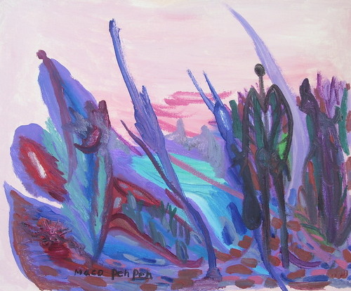 Painting-PRAYING WITH THE SUNRISE