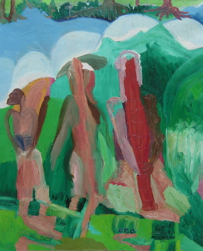 Painting-PALOS TRONCOS Y HUMANOS