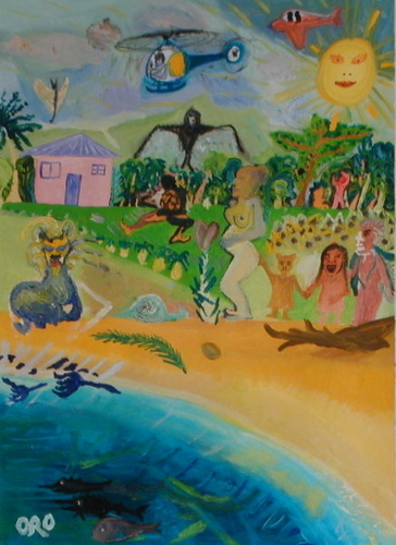 Painting-MY CHILDHOOD IN LAS TERRENAS