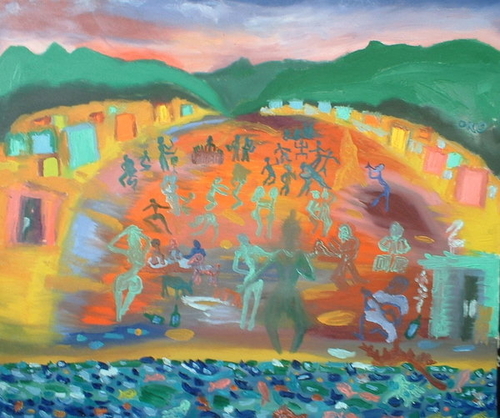 Painting-LA FIESTA DE NAVIDAD