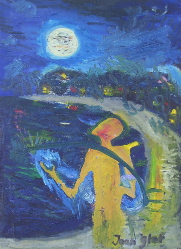 Painting-PLAYING TO THE MOON
