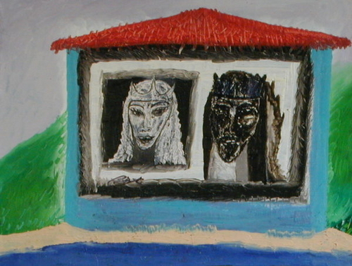 Painting-QUEEN WHITE AND KING BLACK