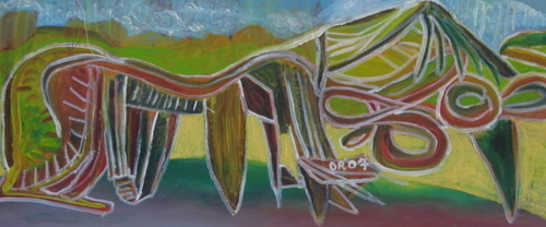 Painting-UNUSUAL SALAMANDRA