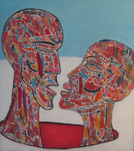 Painting-LOVING AND FLYING TOGETHER