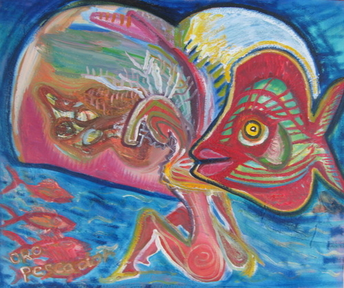 Painting-Los 2 amores del pescador, ORO PESCADOR
