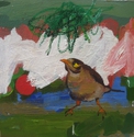 Painting-Dance under a green cloud