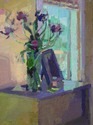 Jennifer O'Connell - Floral Painting jennifer o'connell, oconnell, jennifer oconnell, o'connell, Northampton, Easthampton, MA, USA, united states, oil, interior, representational painting, contemporary painting, perceptual painting, observation, perception, perceptual, observational, realism, realist, rooms, still life, painting, oil on canvas - Floral Painting