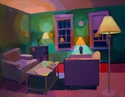 Painting--Oil-Realism Lamp Ensemble