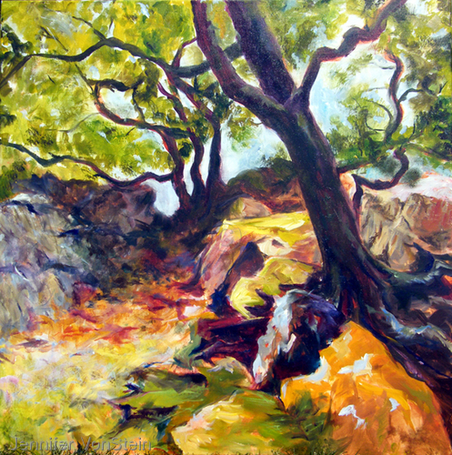 Painting-Acrylic-Woodland Field