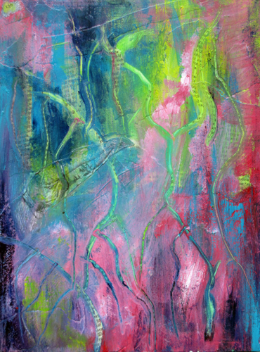 Mixed Media-On Canvas-Dive