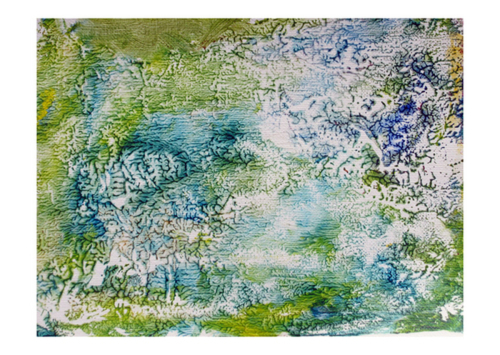 Print Making-Monoprint-Swarming Sea - Monotype