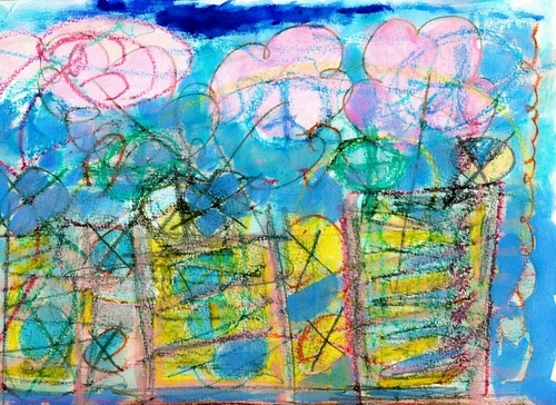 PINK%20CLOUDS%20OVER%20CITYSCAPE%20BY%20OLIVIA%20AND%20JERRY%20HANKS (large view)