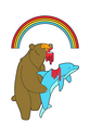 Painting-dolphin vs bear
