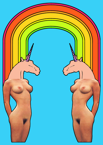 Painting-Naked Unicorns