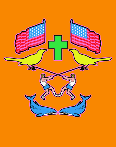 Painting-U.S.A. Dolphins