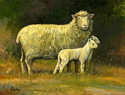 Painting--Oil-AnimalsEarly Lambs