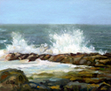 Painting--Oil-Seascapechurning seas