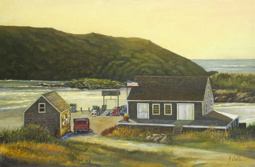 Painting-Landscape-From Wharf Hill, Freight Shed
