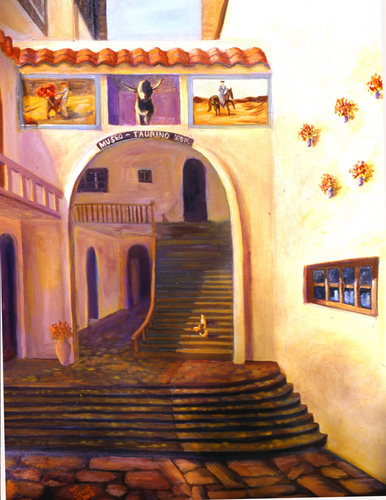 Painting-Cityscape-Bull fighter museum