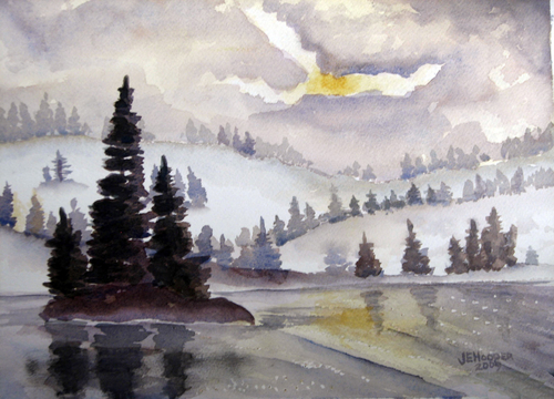 Painting-Landscape-Winter Sun