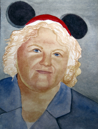 Painting-Portrait-Pamela at Disneyland
