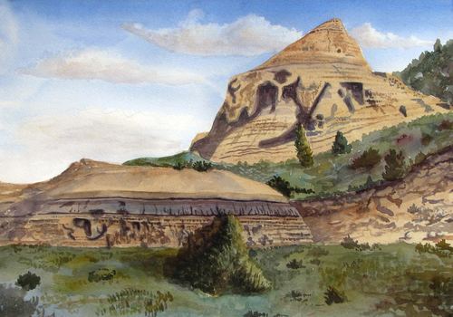 Painting-Landscape-Witch hat Rock Formation