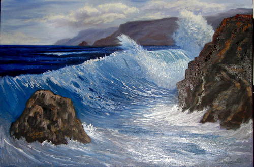 Painting-Ocean Wave California