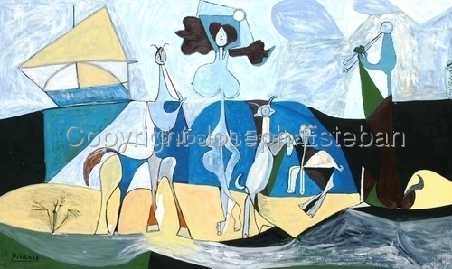 Painting-Oil-Joie de Vivre, 2009 <br>after Picasso <br>Private Collection