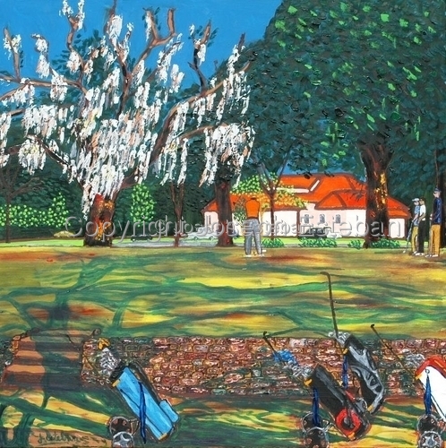 Painting-Oil-Winter Park Country Club #3 Tee Box, 2009 <br>Winter Park, FL