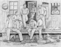 Print Making-THE CHECKER PLAYERS