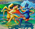 Painting--Acrylic-AllegoricalThe Fight