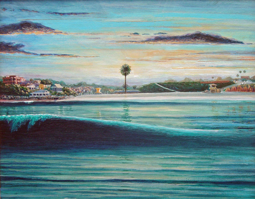 Painting-Cityscape-Sunrise at Moonligh Beach<br><font size=-2>2007</font>