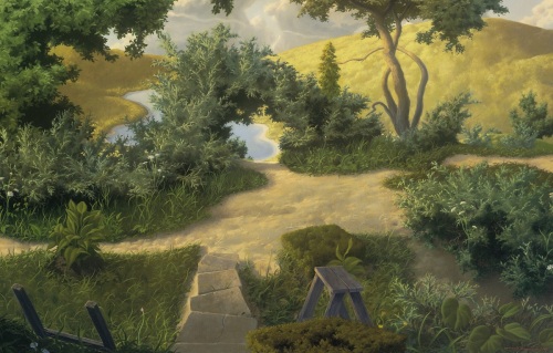Painting-Oil-Garden Sanctuary Pass