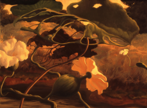 Painting-Oil-The Gourd Blossoms