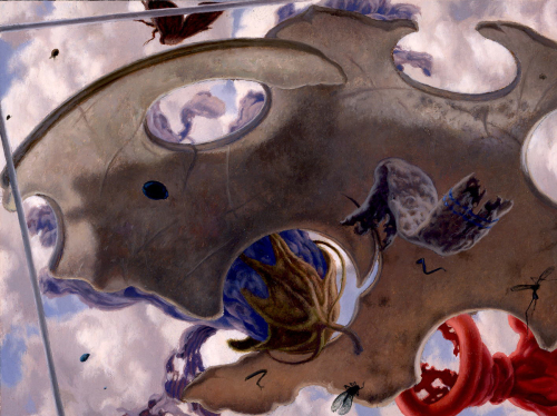 Painting-Oil-Under the Wiffle Ball Arc