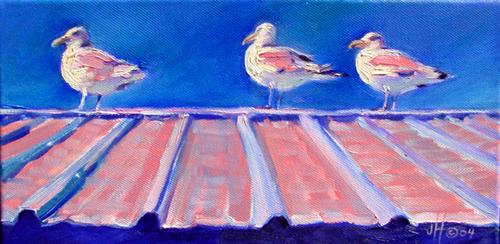 Painting-Three Gulls