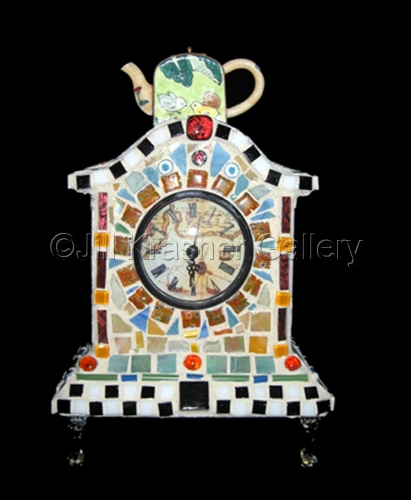 Mosaic-Tea Time Mantel Clock