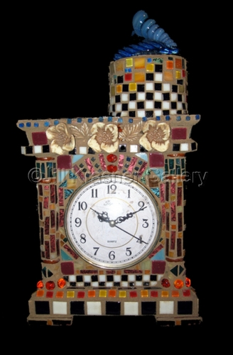 Mosaic-Ode To Gaudi Clock