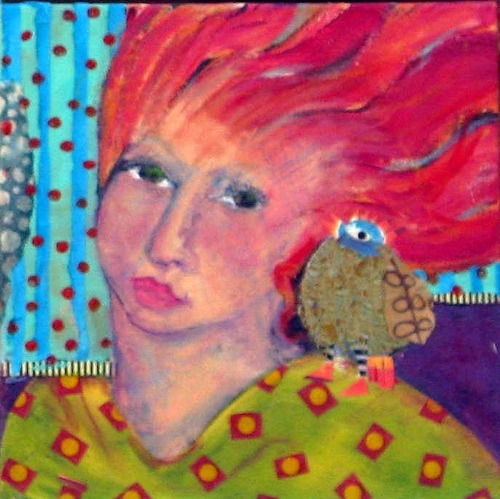 Painting-Figurative-A LITTLE BIRDIE
