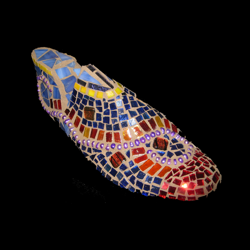 Mosaic-Rubies & Pearls Mosaic Shoe