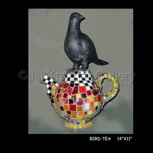 Mosaic-BIRD-TEA Mosaic Sculpture