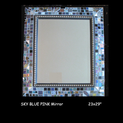 Mosaic-SKY BLUE PINK Mirror